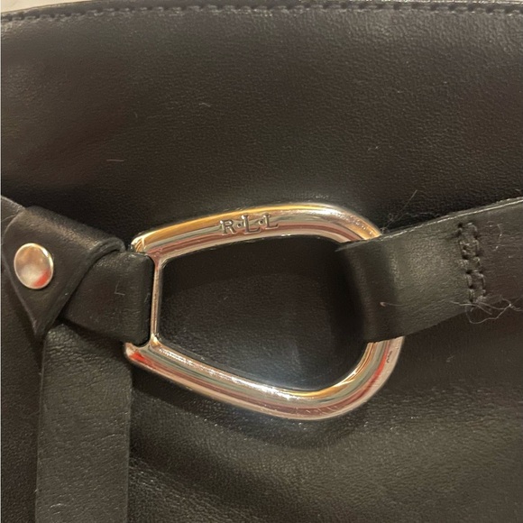 Ralph Lauren Women’s Laletta Black Leather Ankle Boots Booties Size 8 - Picture 8 of 12